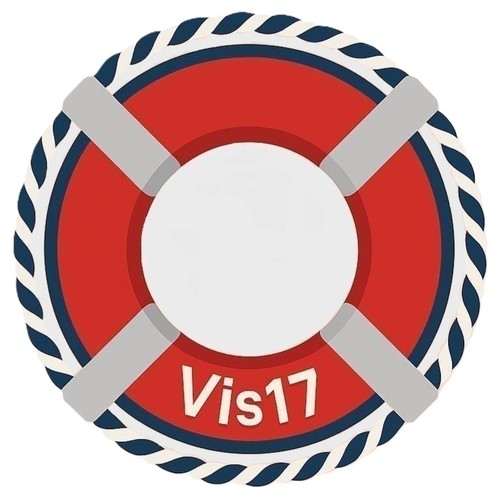 Vis17 logo, een reddingsboei